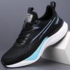 Foreign trade men's shoes spring and summer platform rebound comfortable running shoes youth lace-up color matching breathable sports shoes