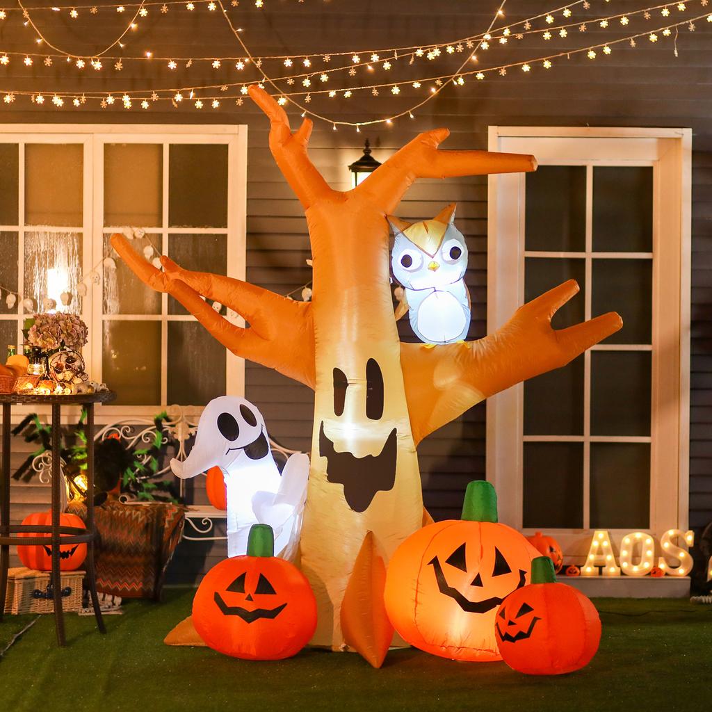 Halloween Inflatable Spooky Ghost Air Figure Light-up Decoration 120/240 Cm (Inflatable Spooky Tree)