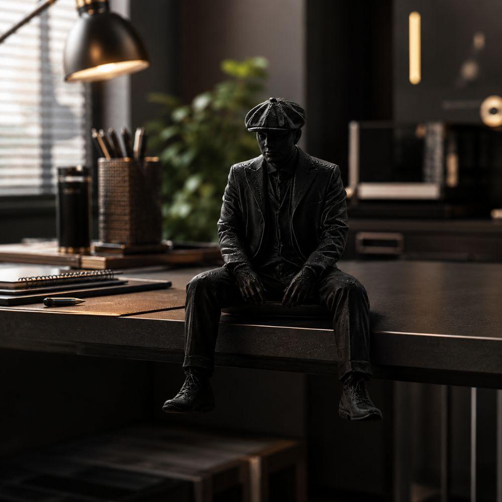 3D Printed Magician Statue Home Decoration Sitting Man Figurine  Bookshelf Decor