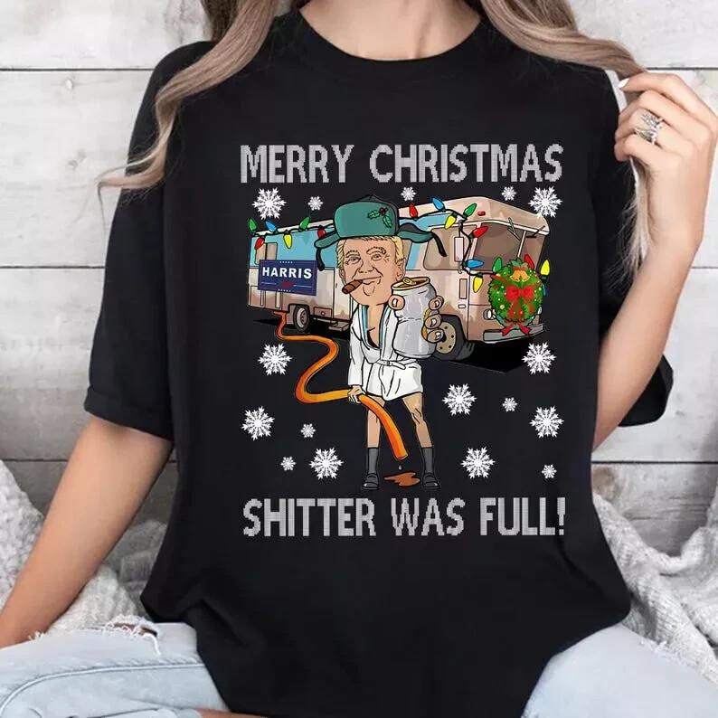 Merry Christmas Was Full Sshirt Trump Christmas Shirt Size S4XL Unisex T-Shirt XXXL