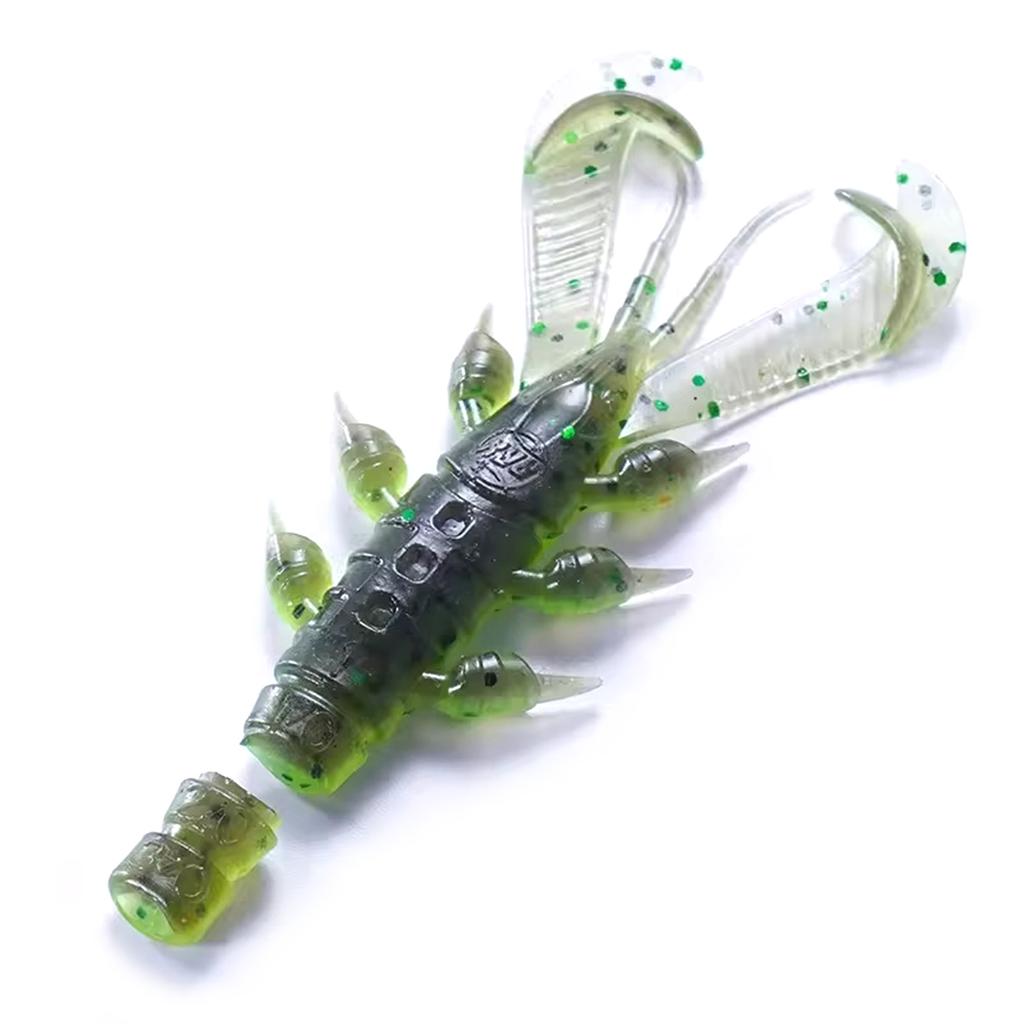 10Pcs/set Soft PVC Shrimp Lures Baits Swim Floating Sinking Lures Simulation Prawn Shrimp Fishing Tackle Lures Baits