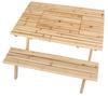 Fuji Boeki Garden Table Set BBQ Table Bench Set Width 120 X Depth 75 X Height 65cm Natural For 4 People With Stove Space With Parasol Hole Cedar Wood