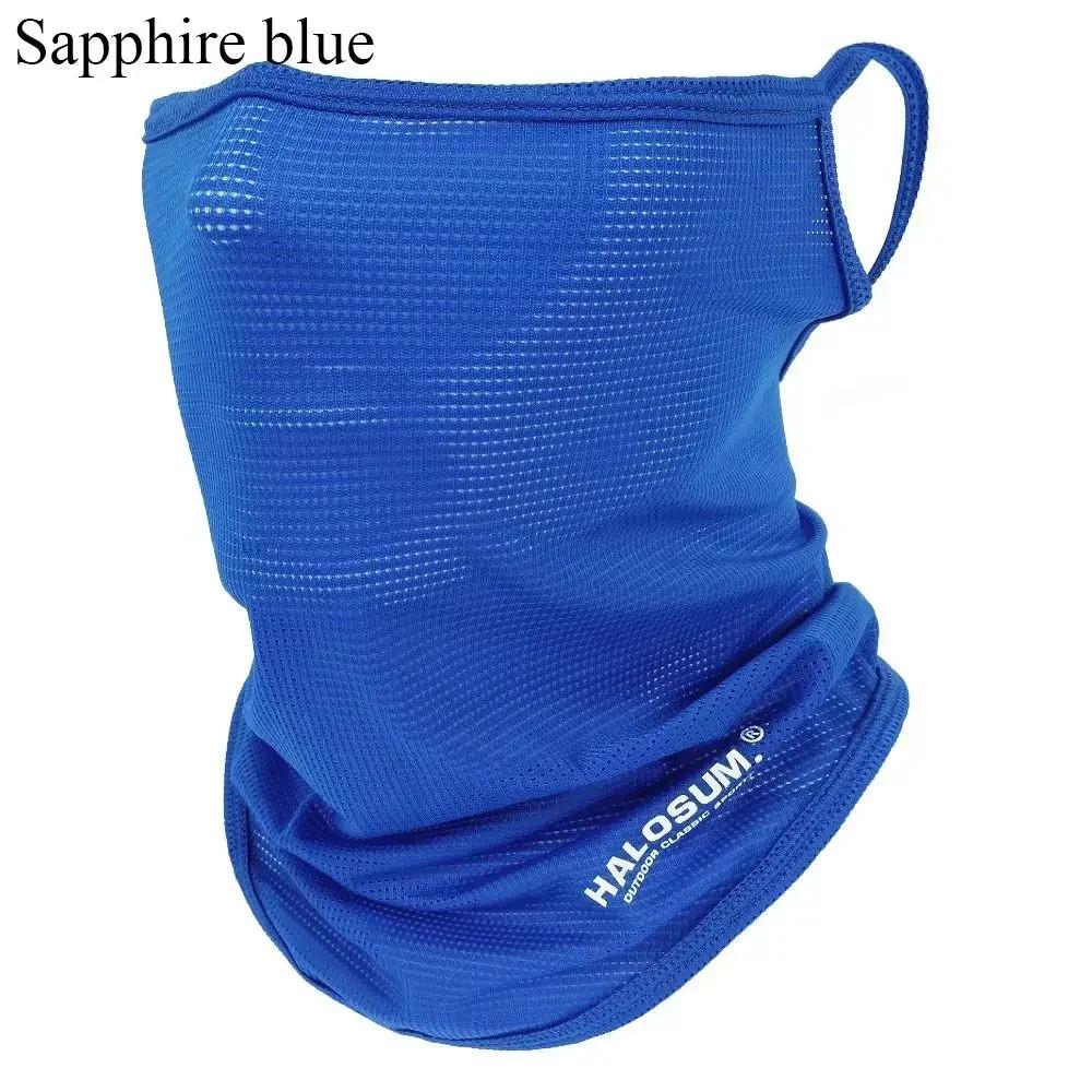 Summer Ice Silk Full Face Mask Balaclava Breathable Sun and UV Protection Motorcycle Scarf Neck Gaiter Outdoor Activities