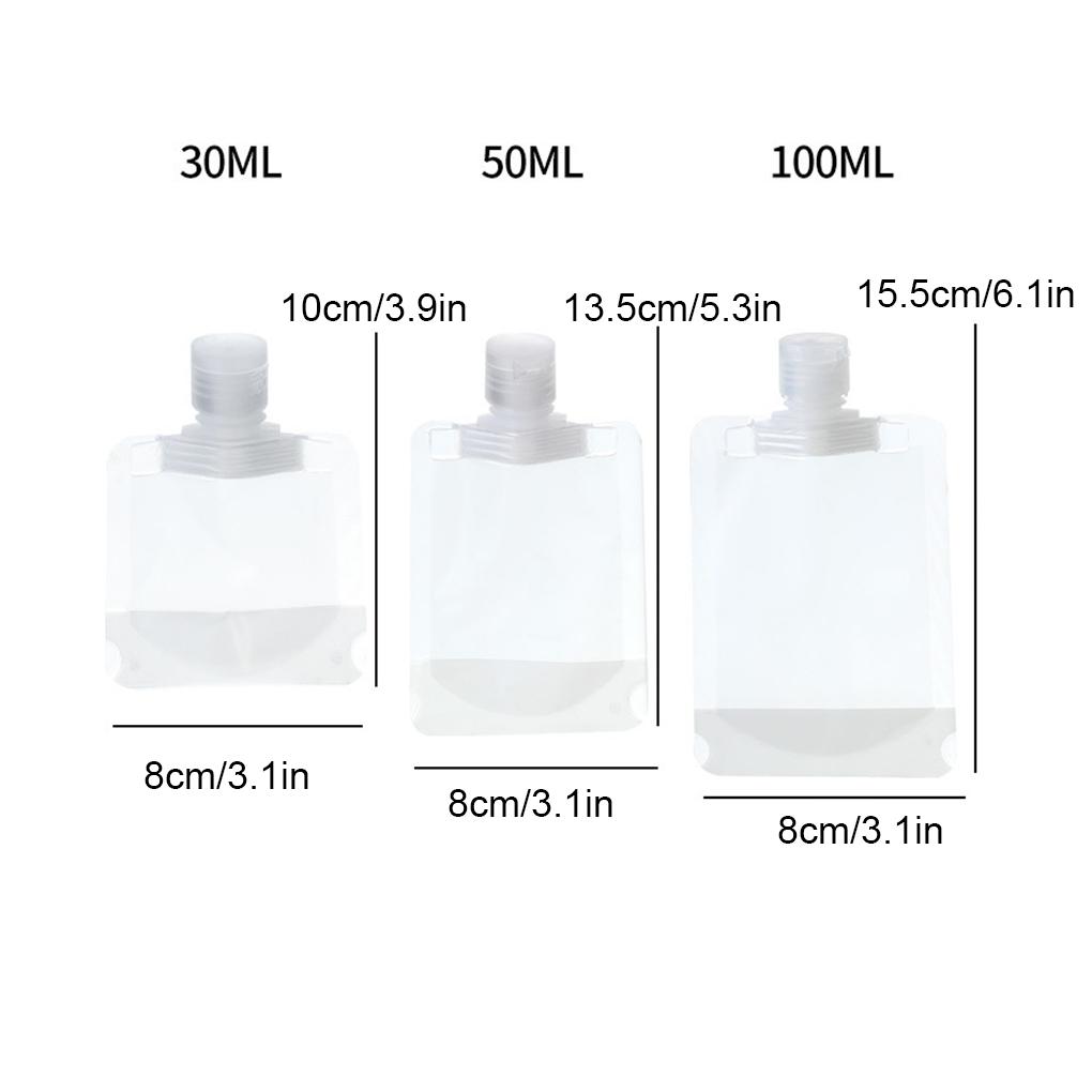 Toiletry Travel Bottle Reusable Replacement Leakproof Dustproof Makeup Cosmetics Hand Wash Squeezes Bag Dispenser Pouch