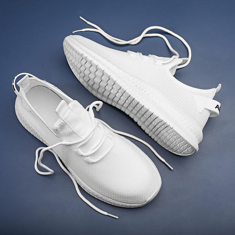 Large size men's shoes light and breathable running shoes outdoor sports coconut shoes flying woven mesh casual walking shoes men