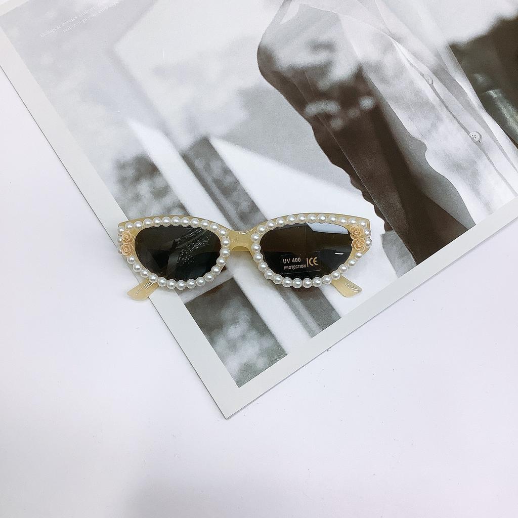 Children'S Fashion Sunshade Glasses Sun Protection Uv Protection Glasses Boys And Girls Cute Baby Diy Pearls
