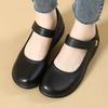 Fashion GKTINOO Genuine Leather Flats Mary Janes Summer Soft Sole Mother's Shoes Anti-slip Women's Shoes Large Size 43