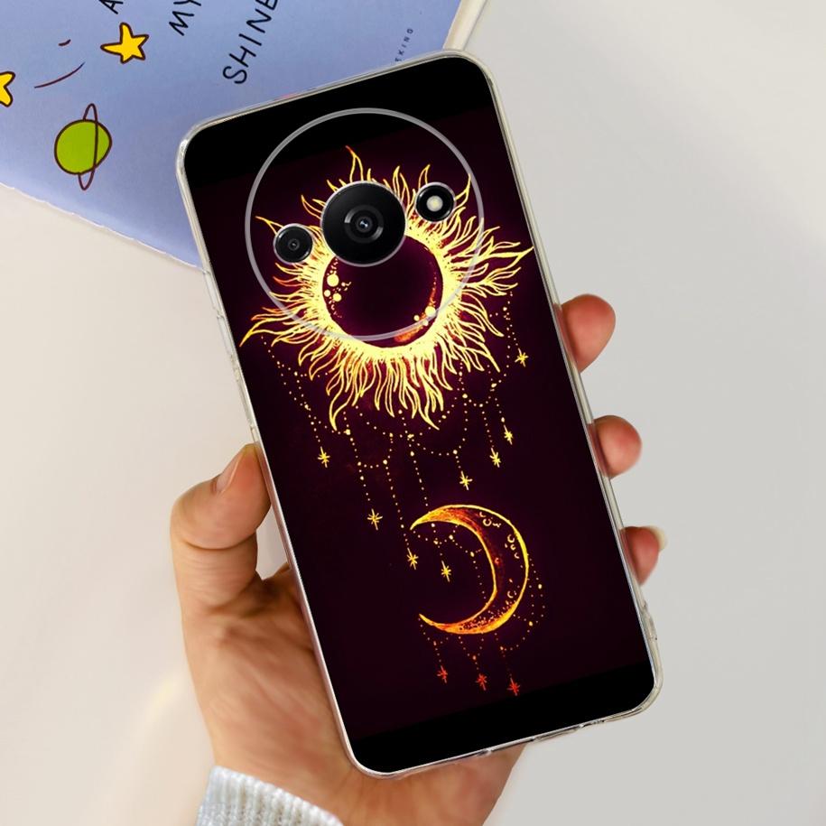 For Xiaomi Redmi A3 Case 2024 Popular Flower Soft Silicone Clear TPU Phone Cover For Xiomi Redmi A3 A 3 Bumper on RedmiA3 Fundas