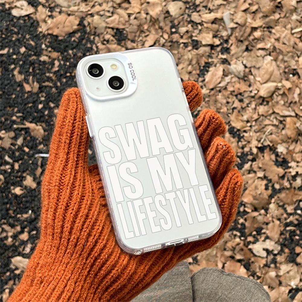 Hip-hop Swag logo lifestyle moda Custodia per Telefono Per lMDColor Guscio Argento Per lPhone 17 16 e 15 14 13 12 11 Pro Max Plus