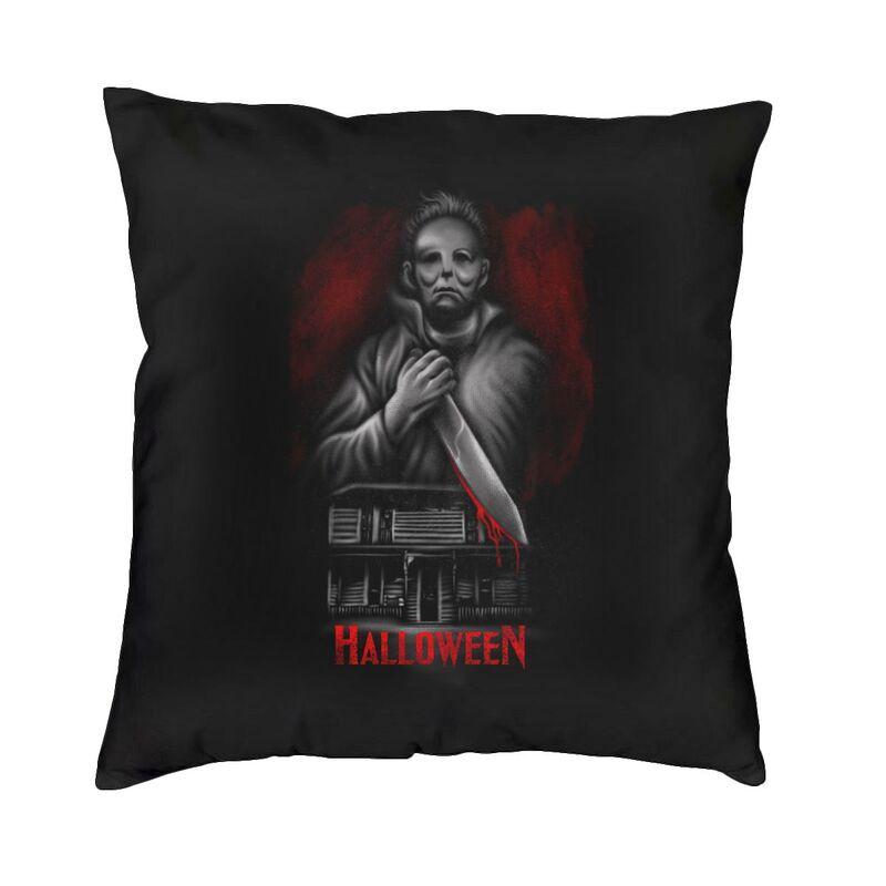 

Horror Movie Throw Pillow Case Home Decorative Custom Square Michael Myers Halloween Cushion Cover 45x45 Pillowcover Living Room 30x30cm 12x12in