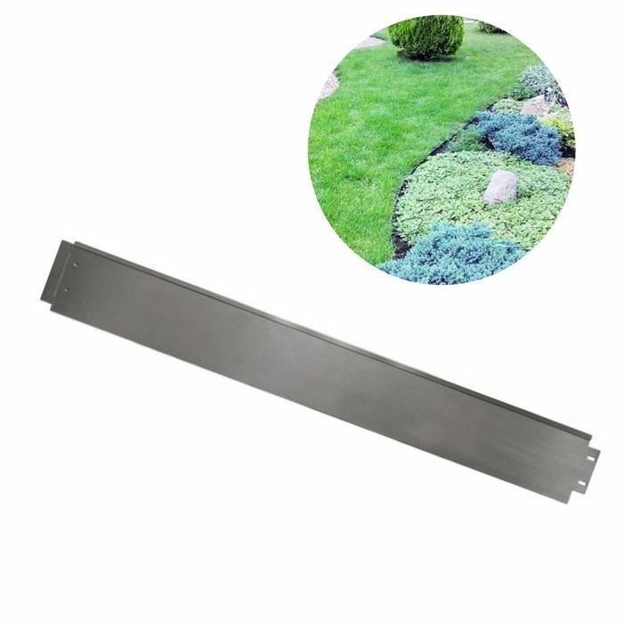 Bordure de Jardin - ICH-ZAPFE.DE - 18cm x 100cm - Métal alu/zinc galvanisé - Gris - Durable