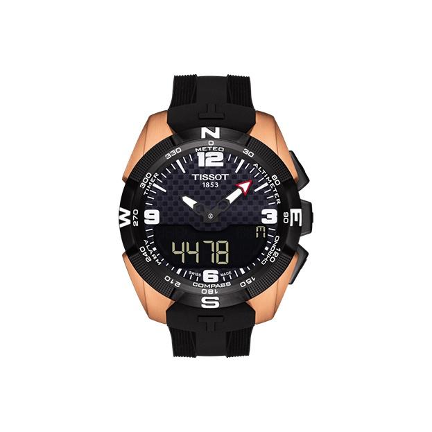 

TISSOT T Touch Quartz Movement Men s Watches Watch 45mm Black Dial Titanium Gold Plated PVD Coating Watch Case T091.420.47.207.00 Black Dial
