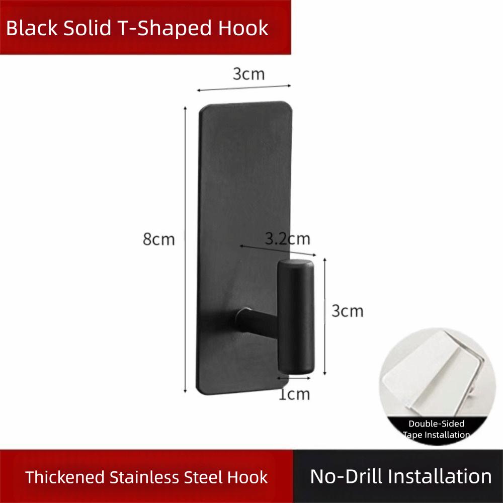 Self-Adhesive Sticky Holder Waterproof Closet Stick Robe Towel Hooks  Bathroom