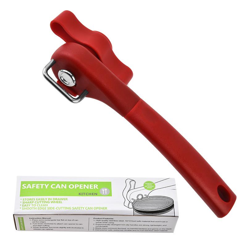Stainless Steel Single Handle Side Cut Safety Can Opener