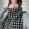 Printed Scarf Women's Winter Cashmere Warm Chain Pattern Elegant Shawl Scarf