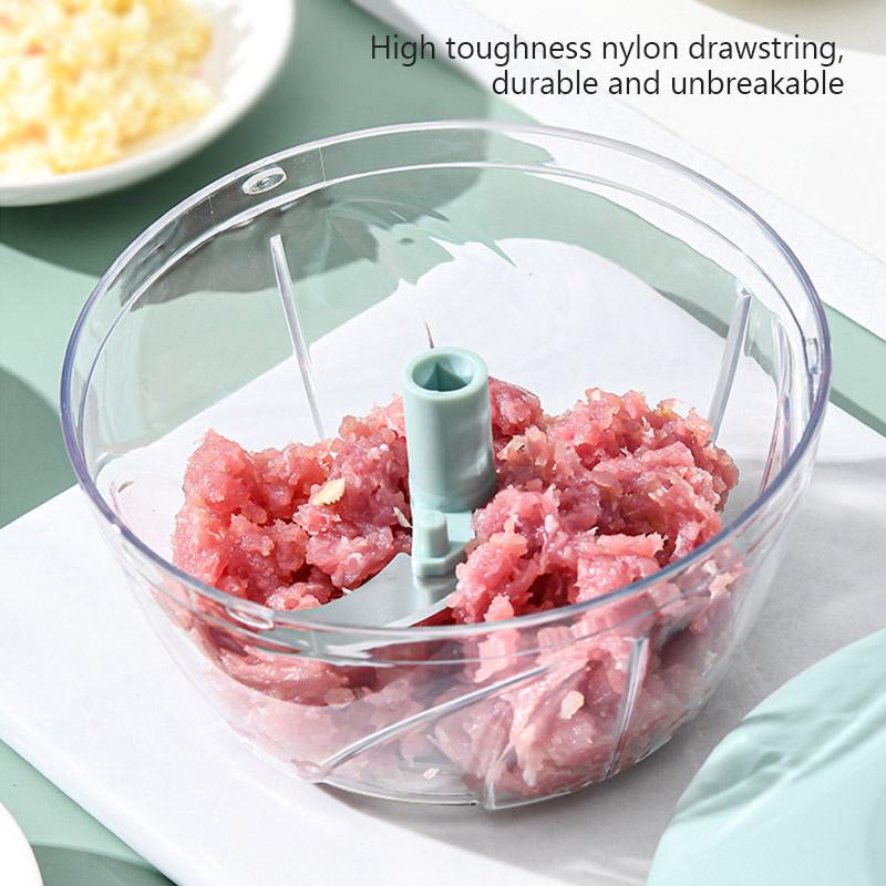 Kitchen Area Manual Garlic Press 500ml Manual Meat Mincer Garlic Chopper Multi-function Grinding Chopper Food Vegetables Cutter for Home