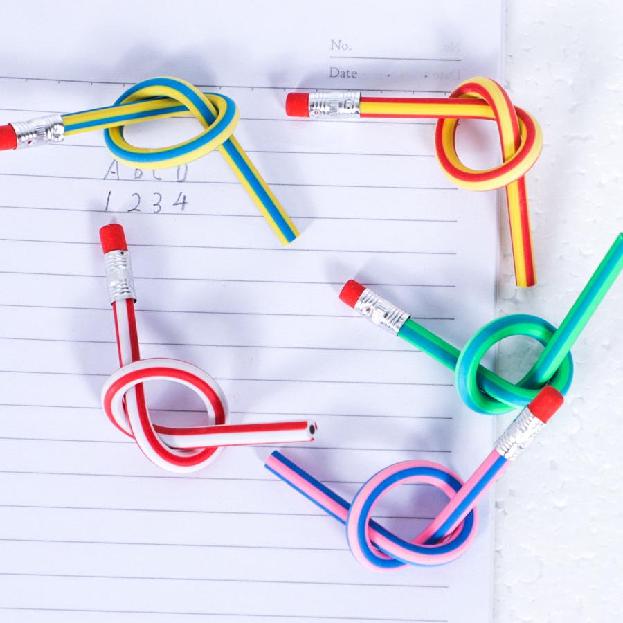 Flexible Colorful Striped Unbreakable Magic Pencil Toy