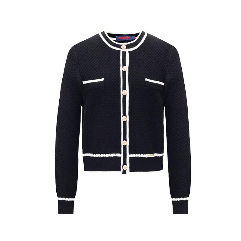 Navigare Women's Round Neck Little Fragrance Style Knitted Cardigan