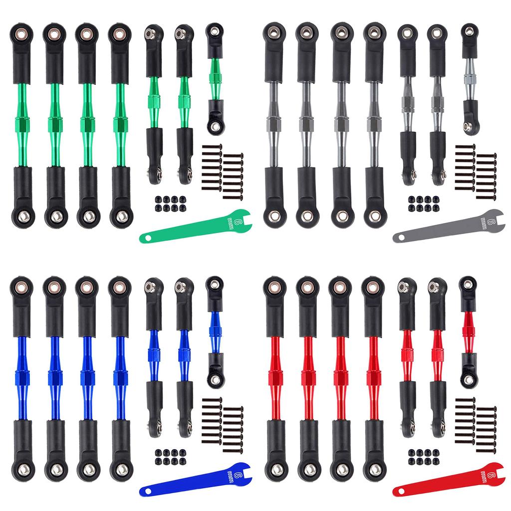 RC Car Aluminum Buckle Arc Chain Upgrade Part for 1/10 Slash 2WD/Stampede 2WD/Rustler 2WD/Bandit 2WD Adjustable Steering Rod