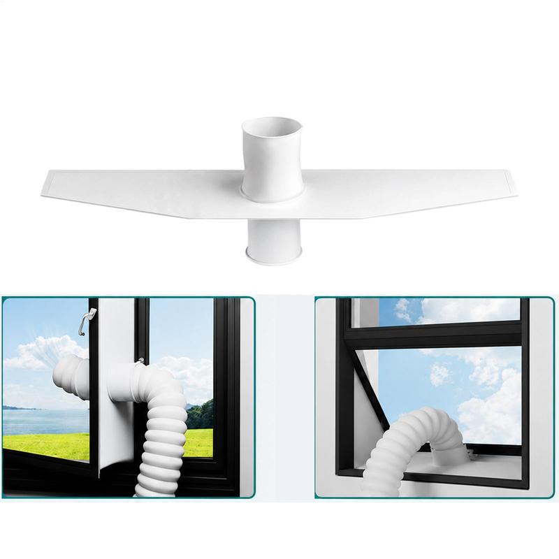 Portable AC Window Vent Kit Waterproof Zipper Opening Insulation Panel Portable AC Unit Window Kit for Indoor Home Kitchen