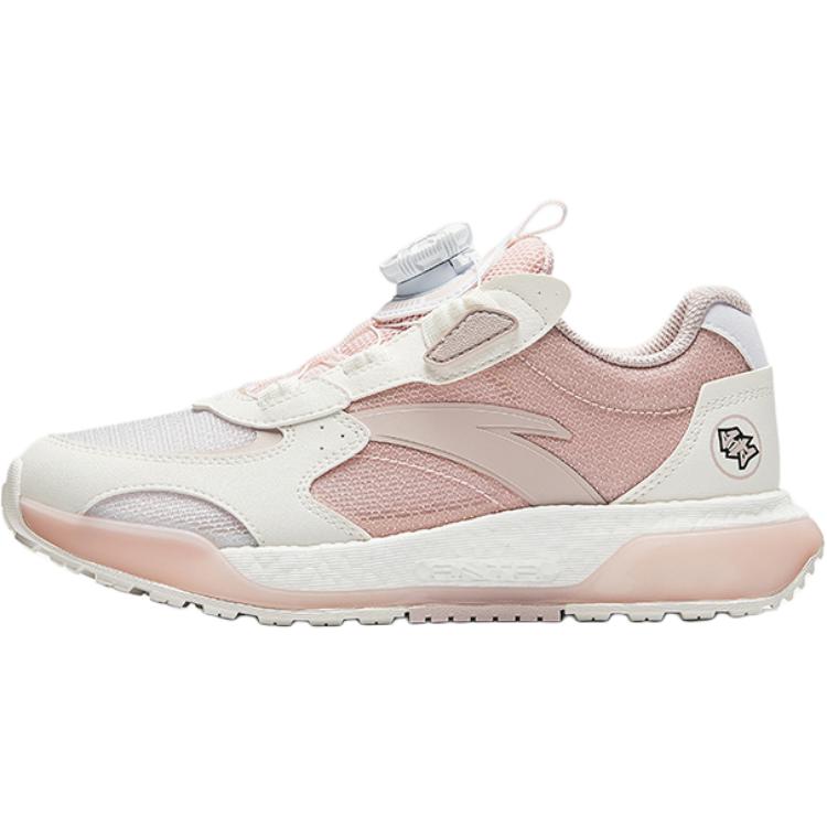 Anta Kids Mesh Fashion Comfortable Lightweight Shock Absorption Low Top Casual Shoes Men Casual Shoes Pink White Gray A22438875-1