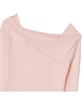 THE GREEN LAB Off-Shoulder Slim Ribbed Knit [Light Pink]