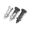 Perno di indicizzazione a molla retrattile autobloccante M10/M12/M16/M20, perno di posizionamento, perno con pomello in plastica con dado