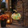 Unique Glass Art Pendant Hand Blown Pumpkin Figurine, Creative Adornment for Desktop Decoration, Fall Rainbow Light Refraction Decor
