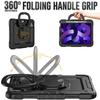For iPad Pro 11''/Air 4/5,Military Grade Shockproof Protective Silicone Cover 360 Folding Handle Grip + Handle Shoulder Strap