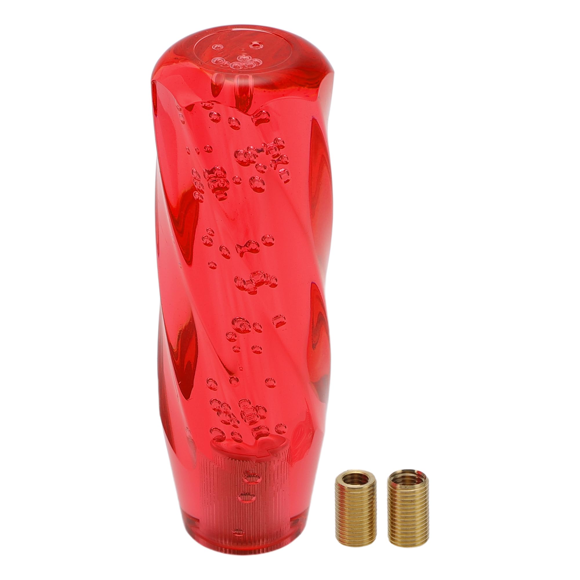 

TUCKBOLD 15cm Durable Car Shift Knob Front Shift Lever Universal for Automatic and Manual Acrylic 3 Adapters 1 Set Knob, Cars, Red, Included,