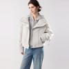 ELLE French Style Workwear White Duck Down Casual Stand Collar Loose Fashion Versatile Long Sleeve Puffer Jacket Women jackets EY52505