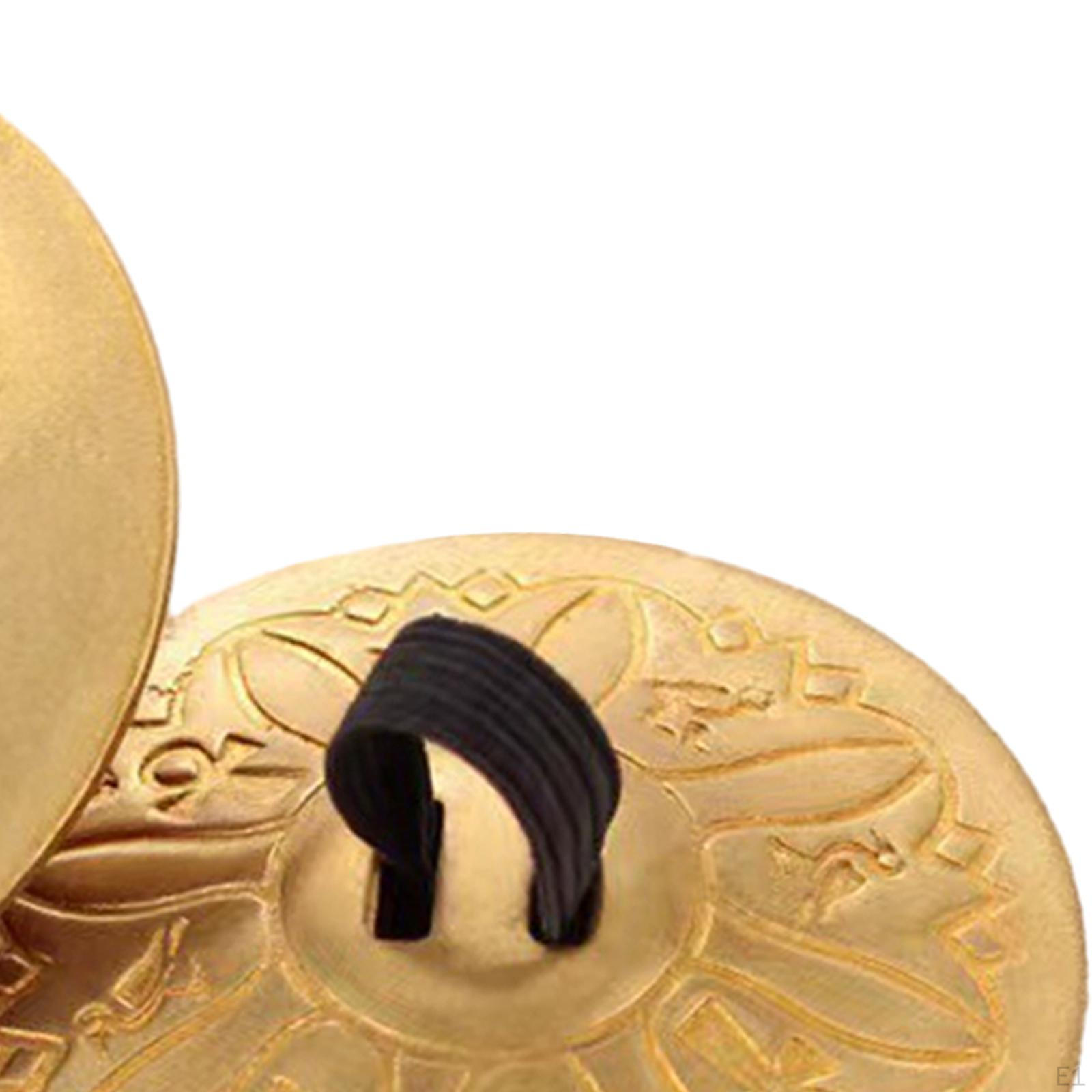 Texture Brass Finger Cymbal, Excellent Craftsmanship Belly Dance Zills, For Performance Belly