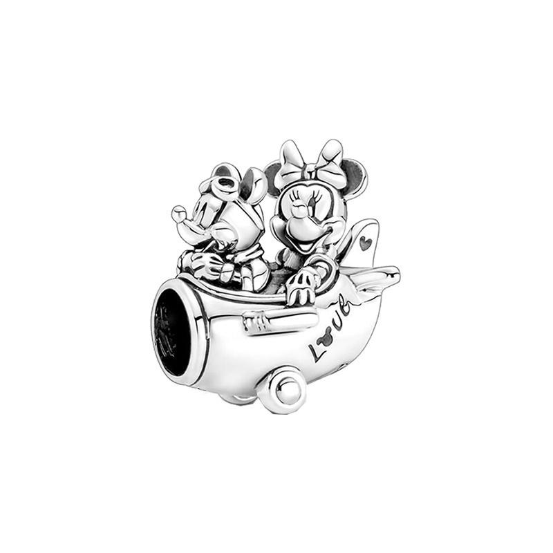 925 silver man eating fish flower pendant for women DIY bracelet jewelry gift handmade unique design