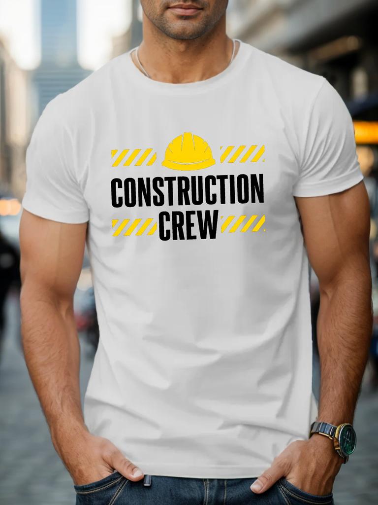 Construction Crew Hard Hat Graphic T-shirt