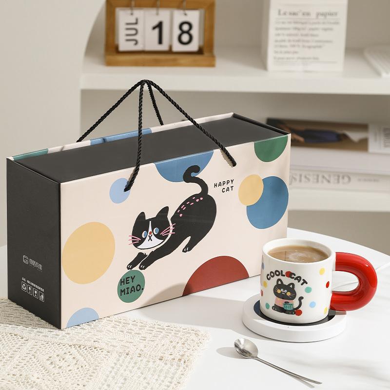 

Мяу Легу Нуаннуан Чашка Керамическая Чашка для Воды Подарочная Коробка Высокая Точность Подарок на День Рождения Девочкам Чашка для Молока Сувенир для Мероприятия 301-400ml