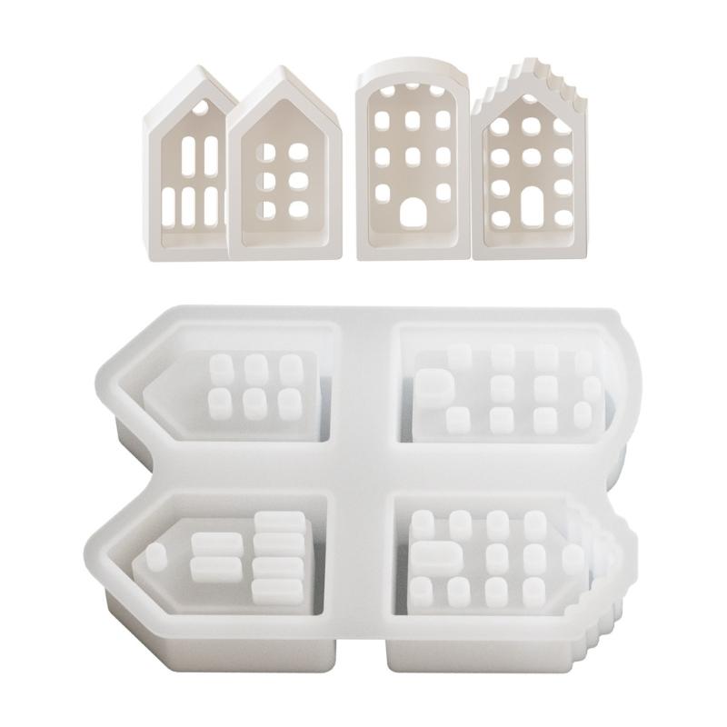 

Home Decors Silicone Molds House Shape Resin Crafting Molds Ornament Molds Silicone Decorative Moulds for Crafting 1