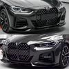 Car Front Bumper Splitter Lip Diffuser For BMW 4 Series G24 G26 420i 430i I4 M50 M-Sport Gran Coupe 4Door 2021-2024 ABS Body Kit