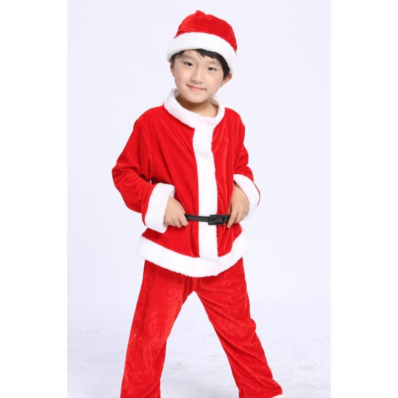 Children's Red Christmas Costumes, Children's Christmas Santa Claus Suits, Boys and Girls