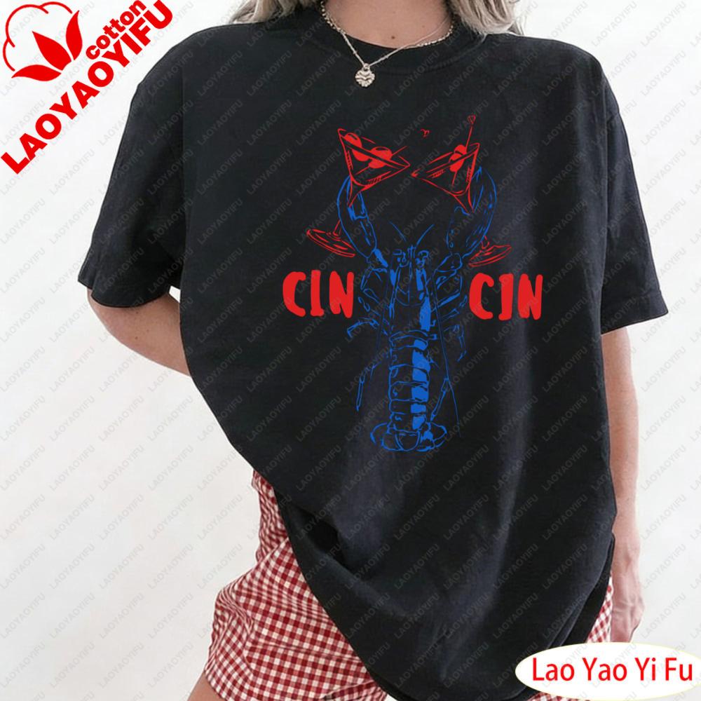 Lobster Shirt Lobster Martini Foodie Graphic TShirt Summer Vibes Shirt Lobster Lover Tee Coastal Granddaughter Aesthetic Tops S