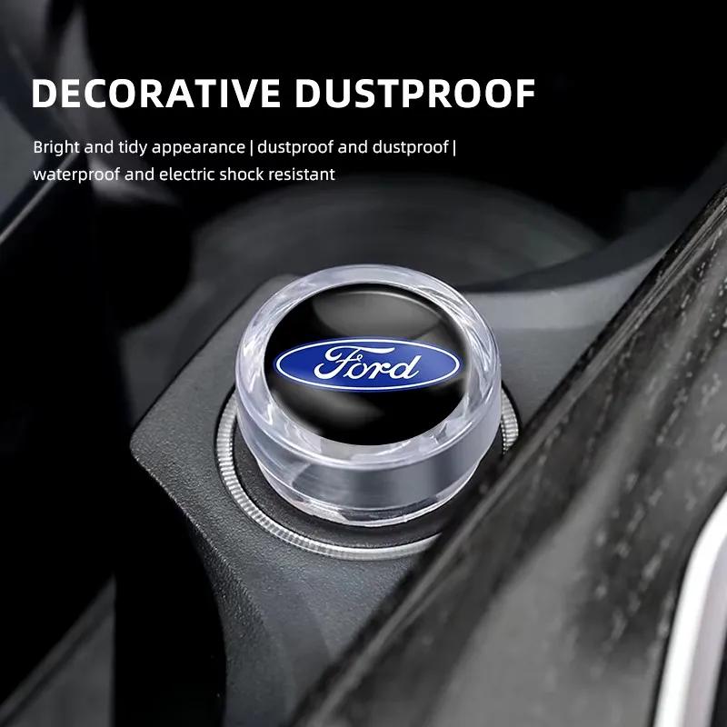 1Pcs Car Cigarette Lighter Cover DustProof Decoration Cap For Ford Focus 2 3 Mondeo Kuga Fiesta MK7 Escort Edge C-Max Fiesta GT9