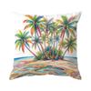 Tropische Hibiskusblüten Palmen Kissen Kissenbezug Polyester Kissenbezug Dekokissen Kissenbezug Haus Auto Sofa Dekor