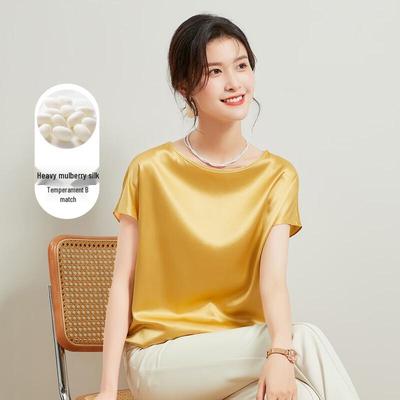 Women's Mulberry Silk Short Sleeve T-shirt
