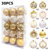 30pc/box Painting New Year Sparkling Christmas Balls Gifts Christmas Tree Pendants Home Hanging Pendants Exquisite 6cm