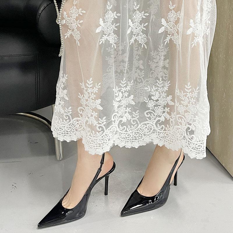 Fashion Fashion Pointed Toe Women Super High Heels Sandals Shoes Female Slip On Footwear Ladies Heeled Sandals Shoes Pumps Big Size 43