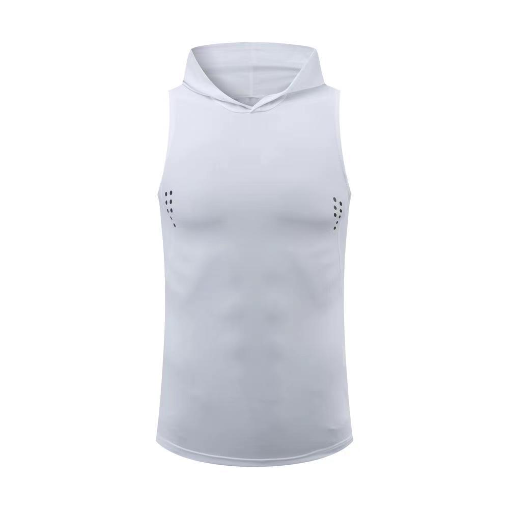 Men's Quick-Dry Hooded Sleeveless Running Vest - Breathable Fitness Top