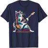Gitarre Katze Neuheit Rockmusik Band Konzert Lustiges Katzen T-Shirt