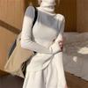 Damen Pullover mit hohem Halsausschnitt zum Stapeln - Eng anliegend, Langarm Strickoberteil für Herbst/Winter 2026
