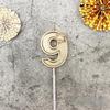 Gold 3D Number Cake Candles Suitable For Birthday Party Decoration Birthday Decoration Cake Decorating Tools