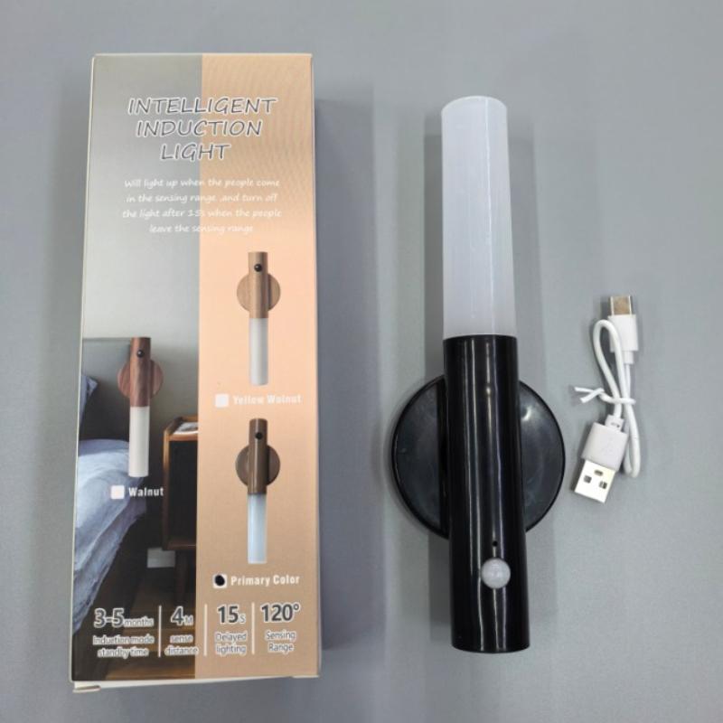 Creative Intelligent Auto PIR Motion Sensor LED Rechargeable Magnetic Night Light Wall Light Dormitory Lamp Kitchen Cabinet Light Lamp Gift