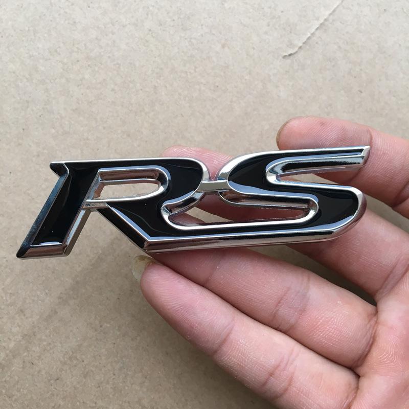 Car Grille Modification Decorative Logo 3D RS Grille Modification Sports Logo Metal Car Logo
